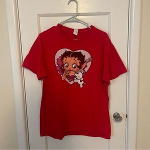 Betty boop red graphic t shirt